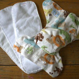 BabyGoal Cloth Diaper- Used- Plus 3 MF Inserts